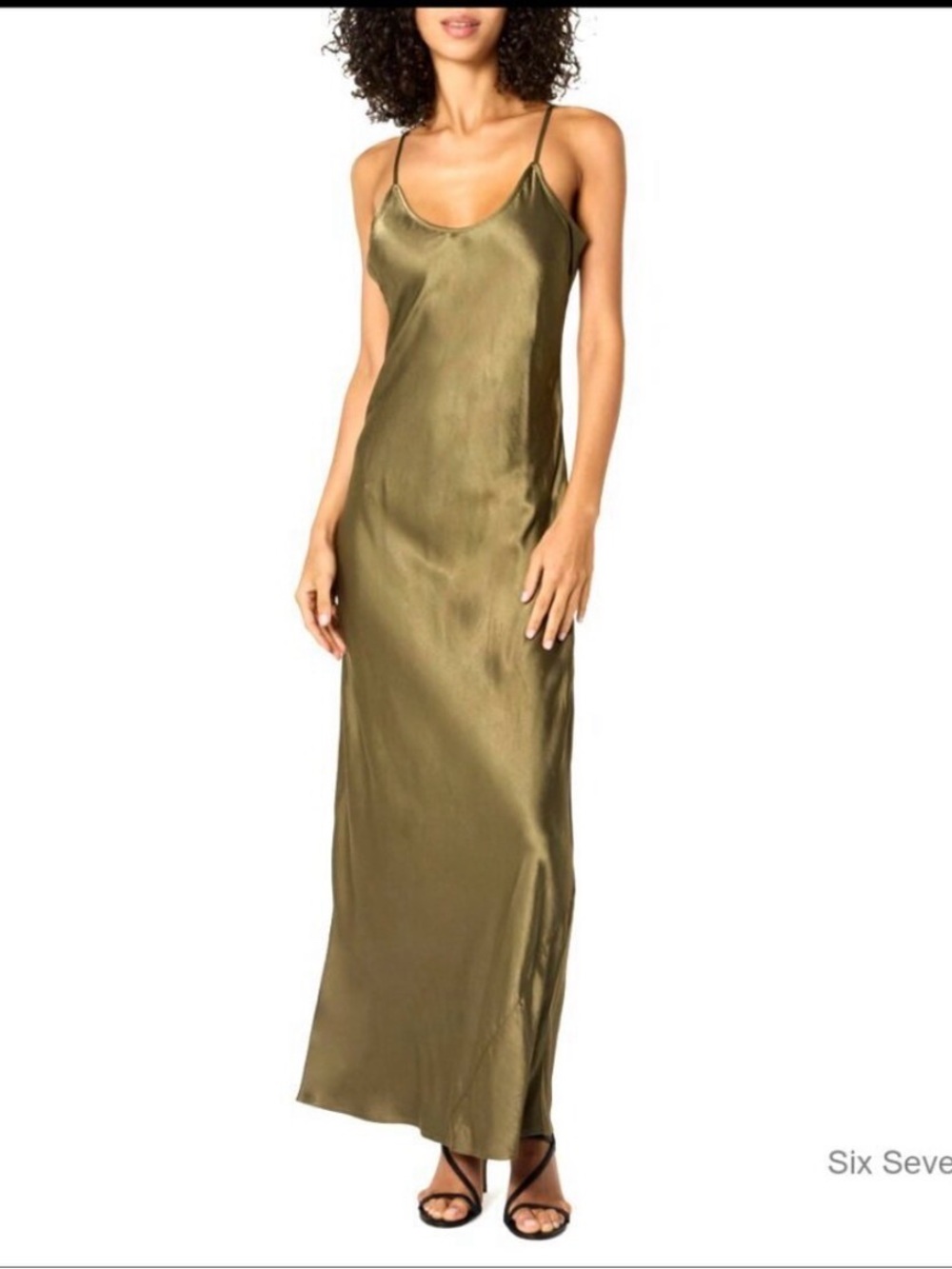 Silky Slip Dress Elegant Minimal Chic Formal
Evening Party Adjustable Straps